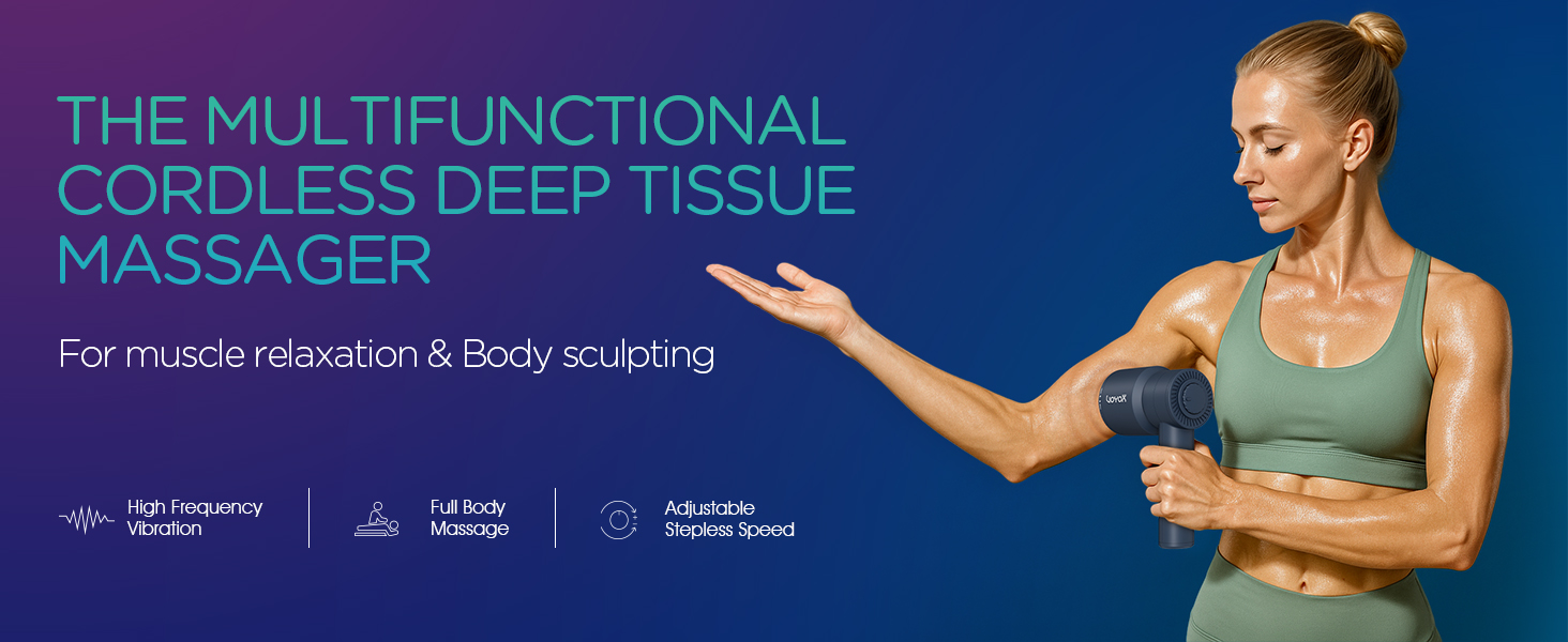 THE MULTIFUNCTIONAL CORDLESS DEEP TISSUE MASSAGER