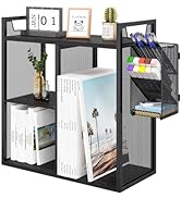 PAG Desktop Shelf Freestanding Bookshelf with Pencil Holder, Office Supplies Organizers and Acces...