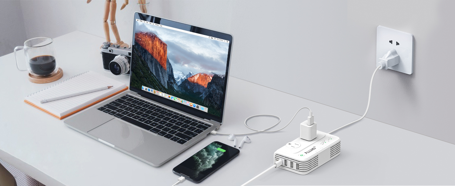 ALLWEI International Travel Adapter 220V to 110V Power Voltage Converter