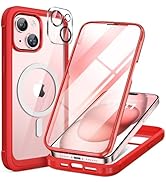 Miracase Glass Series for iPhone 15 Case [Compatible with MagSafe] Full-Body Magnetic Bumper Case...