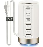 100W USB C Charging Station for Multiple Devices,6-Port 30W USB-C &amp; 18W USB Ports- Compact, Space...