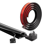 4ft Floor Cord Cover with Side-Open Design – Self-Adhesive Silicone Cable Protector, Flexible Cor...