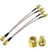 SMA Splitter Cable 6" (15cm) SMA Male to Dual SMA Female Coaxial Cable for 4G LTE Home Phone Rout...