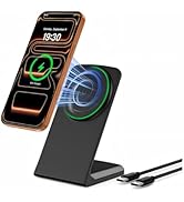 MagSafe Charger Stand, 15W Magnetic Wireless Charging Station for iPhone/Samsung/Google Pixel (Ma...