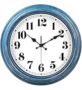 JENLYSTIME 12 Inch Retro Wall Clock Silent Non Ticking Battery Operated Movement Easy to Read Wal...