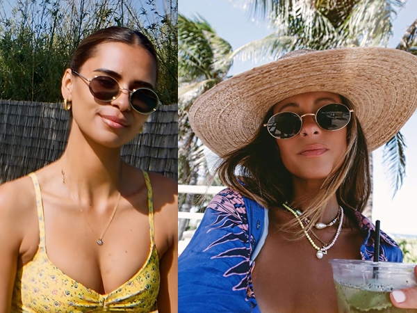 retro trendy oval sunglasses 90s fashion vintage cute chic lightweight glasses summer vacation beach