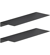 JOOM Small Floating Shelf,Metal Wall Shelf,Small Wall Shelf,Black Floating Shelf,Floating Shelves...