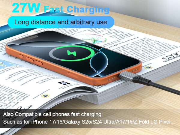 extra long usb c charging cable 20ft 30ft