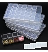 Gorofit Diamond Painting Bead Storage Containers, 3 Pack 84 Slots Plastic Craft Organizer Case Di...