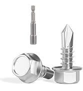 VGBUY 230pcs Self Drilling Screws for Metal,#8 x 1/2 Inch 410 Stainless Steel Self Tapping Sheet ...