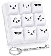 FunisFun Bear Shape Keyboard Fidget Toy, 9-in-1 Clicker Fidget Toy with Bear Expressions, Detacha...