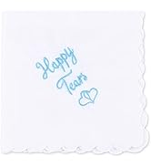 Wedding Embroidered Gift,Zzbakress Keepsake Hankie,Wedding Day Bride Embroidered Handkerchief Gift