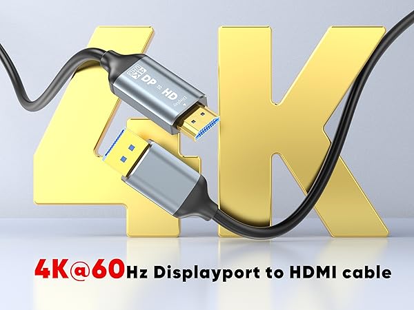 4k Displayport to HDMI cable 6ft