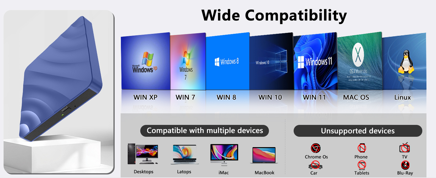 external cd/dvd drive for laptop