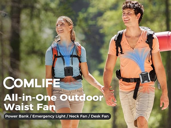 Portable Waist Fan Clipped on Belt