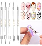 SAVILAND Multi-Size Dotting Tools Nail Art Pen: 5PCS Quick-Paint Nail Art Tools Double Ended Nail...