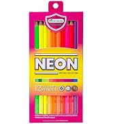 MASTERART Neon Colored Pencils 12 Colors for Kids and Adults Coloring