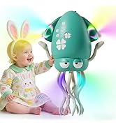 SANJOIN Dancing Octopus Baby Toy,Easter Basket Stuffers Gitfs Rechargeable Tummy Time Toys Wiggli...