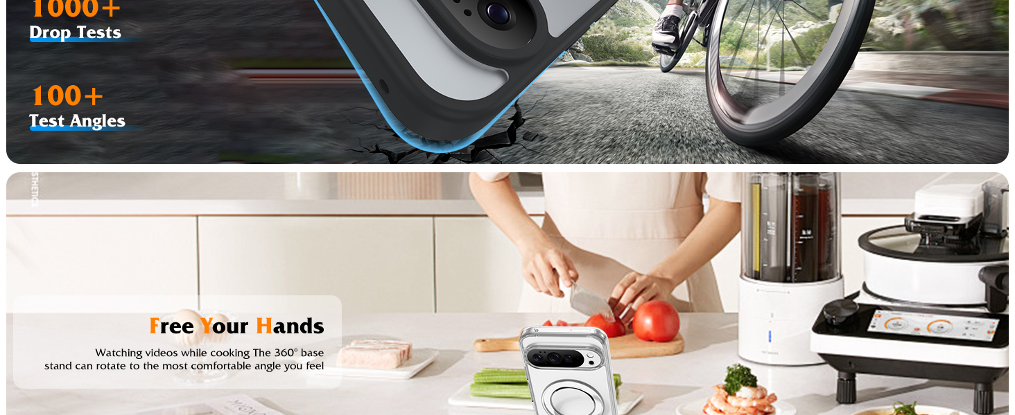 360° Rotatable Magnetic Ring Stand Phone Case