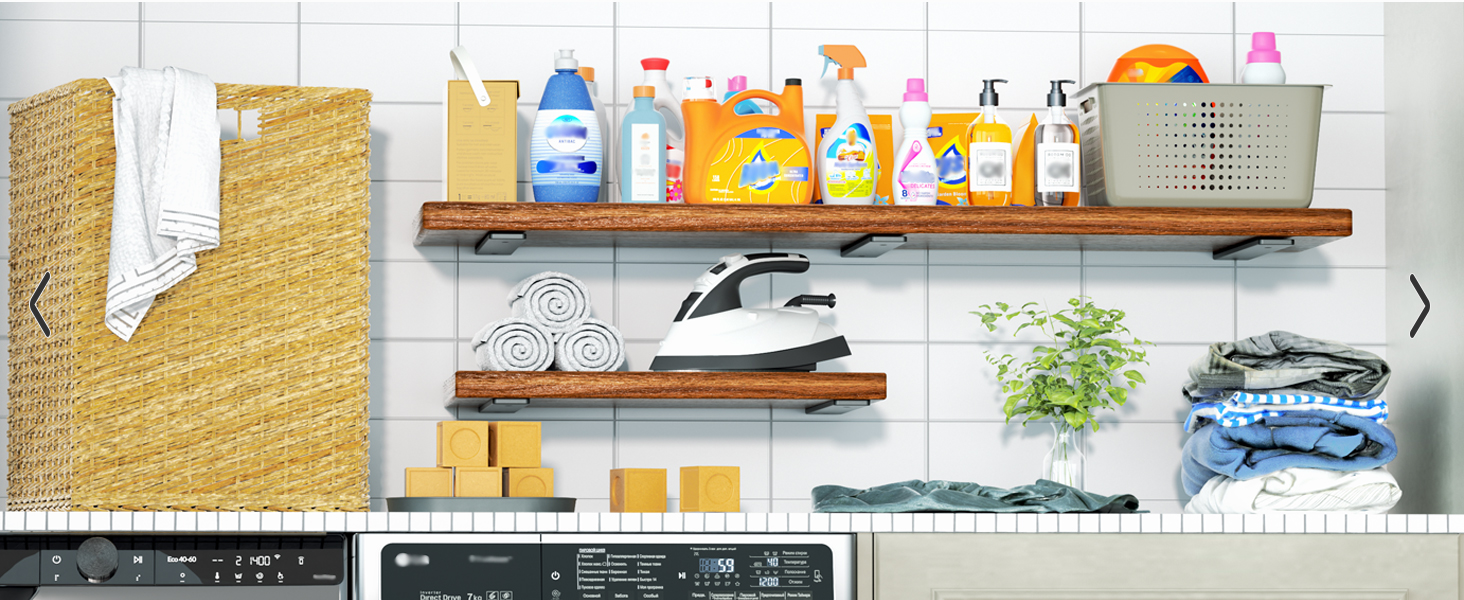 6 inches shelf brackets black