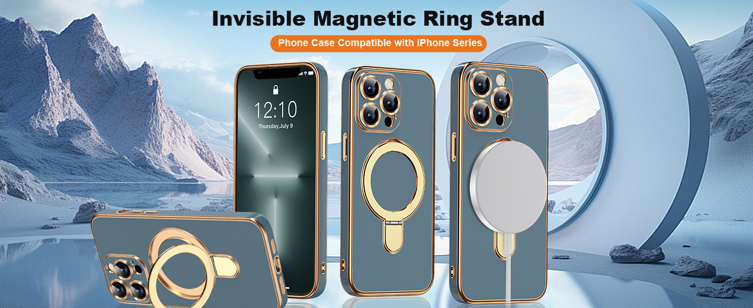 ETPESOK Compatible with iPhone Case with Magnetic Stand 