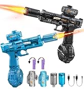 Nicojoy 2 Packs Electric Water Gun Fire Flash Upgraded, Water Pistol Toy Squirt Gun for Kids Adul...