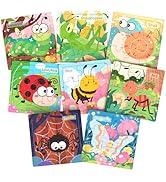 Zeoddler Wooden Puzzles for Toddlers, 8 Pack Insect Animal Jigsaw Puzzles for Kids3-5, 9 Pieces P...
