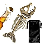 LULLEA Fish Bone Bottle Opener, Funny Fishing Gifts for Men &amp; Women | Unique Bronze Fish Bar Tool...