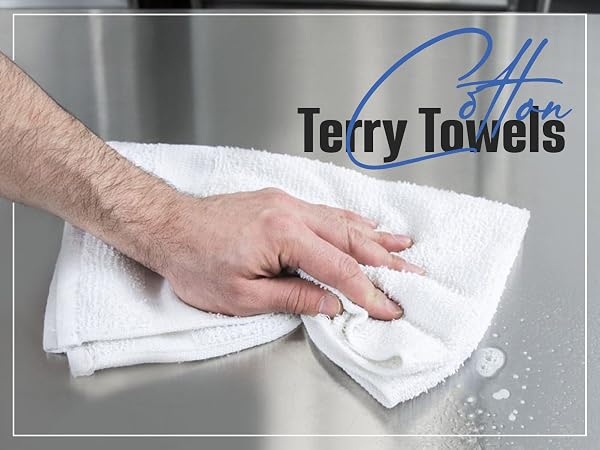 100% cotton terry towels cleaning cloths reusable cleaning cloth lint free multipurpose cleanings