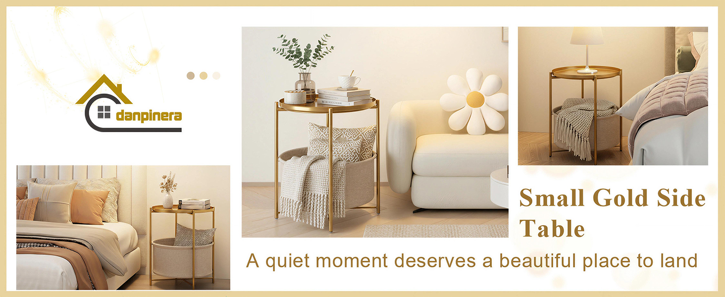 gold side table