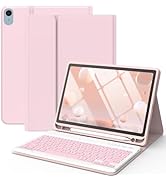 Keyboard Case for iPad Air 5th 4th Generation- Detachable Bluetooth Keyboard Case w Pencil Holder...
