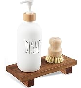 DEBETOOL Acacia Wood Riser Soap Tray,Wood Pedestal Soap Dish for Kitchen Counter Sink Stand,Natur...