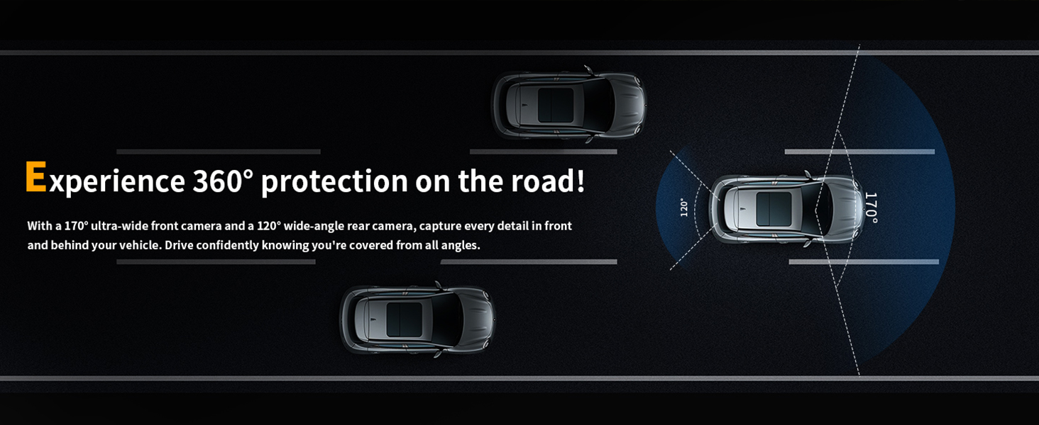 dual dash cam, dash cam with APP, truck dash cam