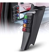 Nilight A-Pillar Switch Pod 12V Left Driver Side A Pillar Rocker Switch Panel with Backlit Label ...