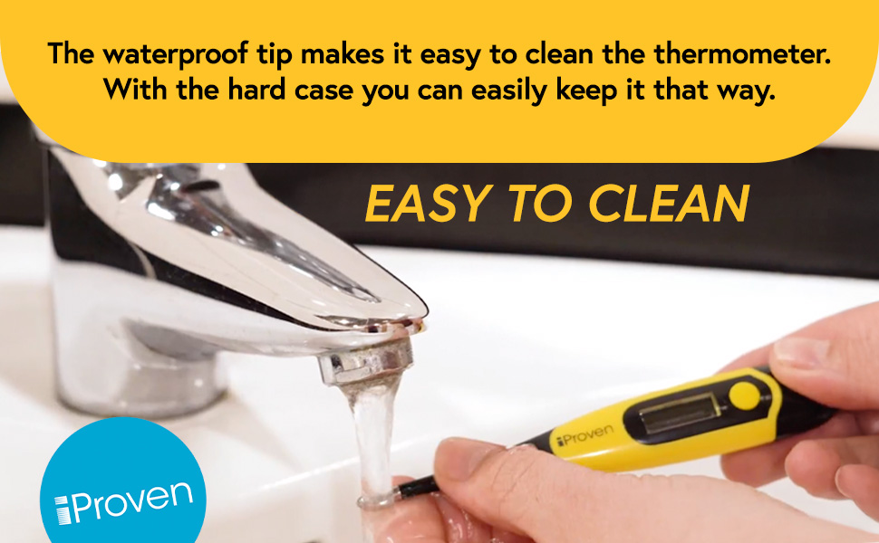 the pet thermometer is waterproof, making it easy to clean, the storage case keeps it clean