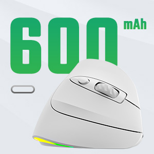 IFYOO 2.4G and BT 5.1 Dual Mode RGB Rechargeable Wireless Vertical Ergonomic Mouse PC Windows 11 10