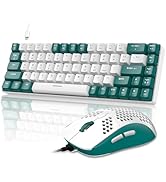 LexonElec 60% RGB Gaming Keyboard and Mouse Combo,Wired Mechanical Keyboard,68 Keys TKL Compact M...