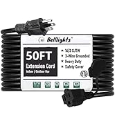 16 SJTW AWG Heavy Duty Power Cord 3 Prong Extension Cord, NEMA 5-15P to NEMA 5-15R, Power Cable f...
