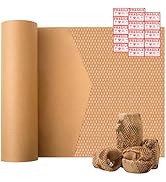 LuckyGuard 15"x300' Honeycomb Packing Paper Bubble Wrap for Moving Protective Roll Recyclable and...