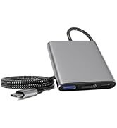 Battony USB C Multiport AV Adapter with 4K HDMI Output USB 3.0 Port, 50cm Braided Cable & USB-C F...