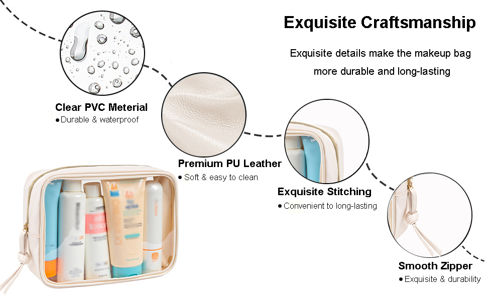 clear cosmetic case clear cosmetic bags for women clear cosmetic pouch makeup pouch car organizer 