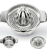 Cluren Premium 316L Stainless Steel Lemon Squeezer &amp; Manual Juicer - Heavy Duty Hand Press for Or...