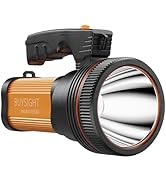 BUYSIGHT Rechargeable Spotlight Flashlight 120000 Lumens Handheld Spot Light LED Flashlight with ...