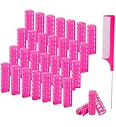 ZMD 28PCS Plastic Hair Rollers Set, 0.6In/1.5cm Small Size Snap on Rollers Self Grip Hair Curlers...