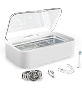 Ultrasonic Jewelry Cleaner, Electric Glasses Cleaner Machine for Watches, Sliver Ring, Earring, C...