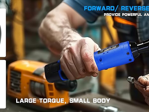 Cordless electric ratchet wrench battery lithium 12V driver set sockets