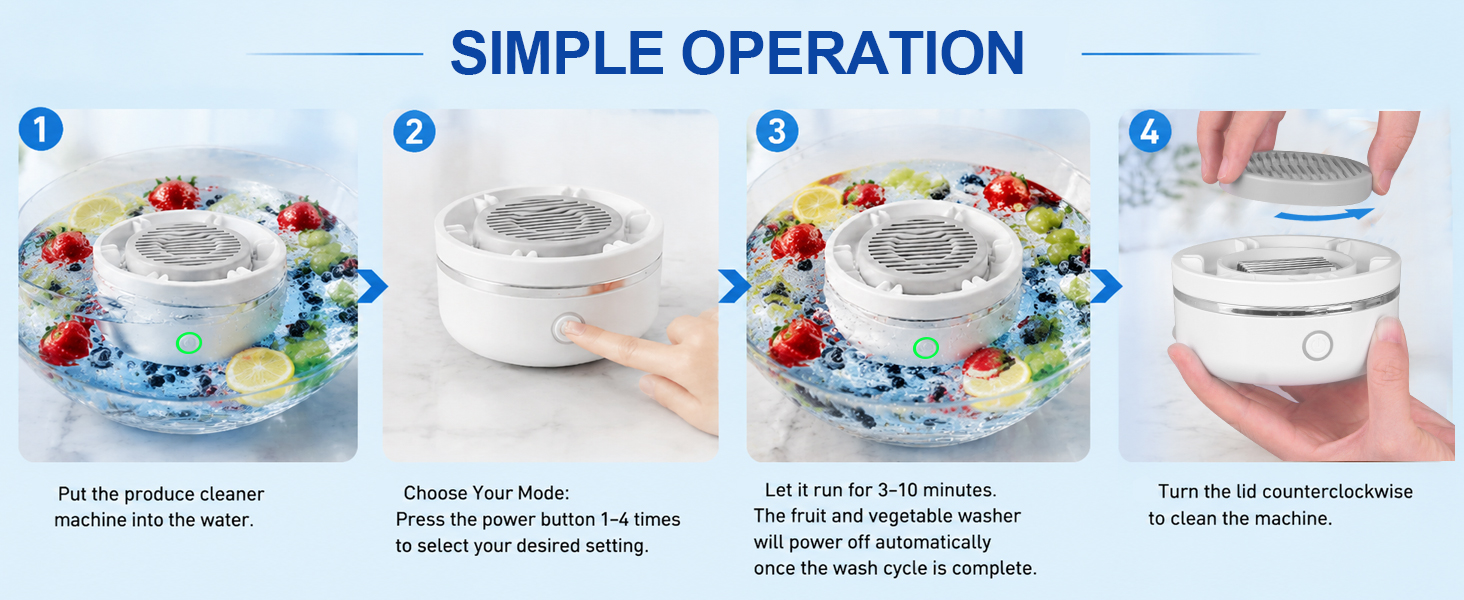 how to use the fruit cleaner machine