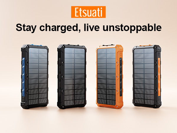 Etsuati Solar Charger Power Bank