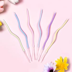 pastel spiral birthday candles