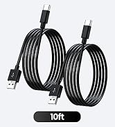 2PCS 10FT/3M USB to USB C Cable, Type C Power Cord for Home Security Cameras, Power Charging and ...